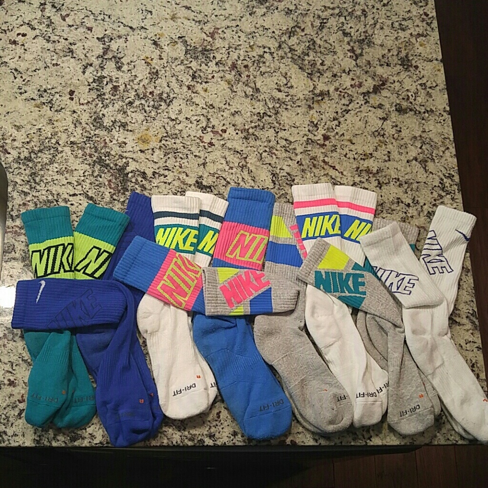 Dri-fit Nike socks - lot of 8